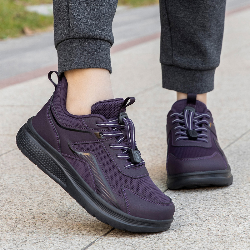New autumn wide-toed shoes for elderly women, lightweight mom sneakers, loose casual walking shoes for middle-aged and elderly, wholesale