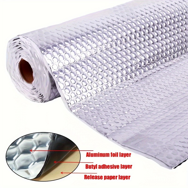 Wholesale Custom Single-Sided Aluminum Foil Car Soundproofing and Noise-Reducing Insulation Film for Roof, Factory, Water Pipes, and Bubbles