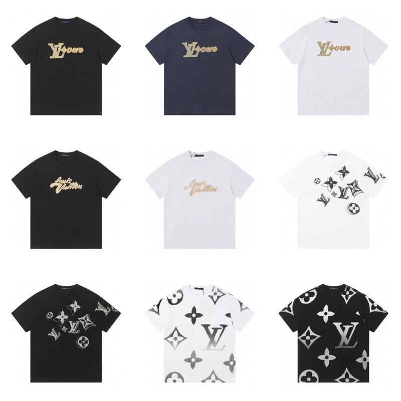25春夏純綿ラウンドネック半袖Tシャツ漫画文字プリントカジュアルルーズ万能トップス流行万能|undefined