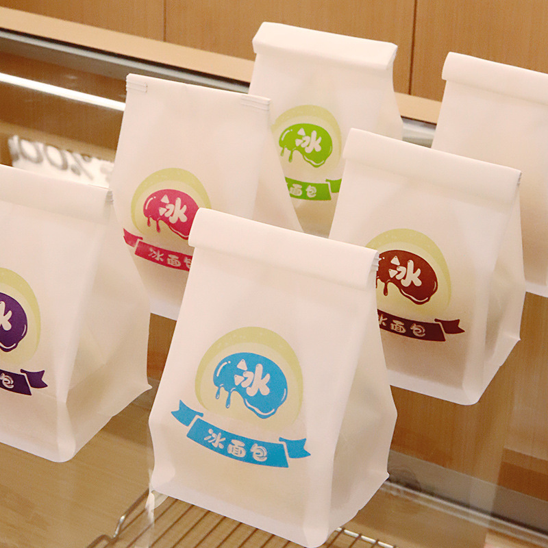 Ice bread packaging bag self-sealing wire edge covered film ice cream machine sealing bag pastry snack sticker pressure-sensitive adhesive