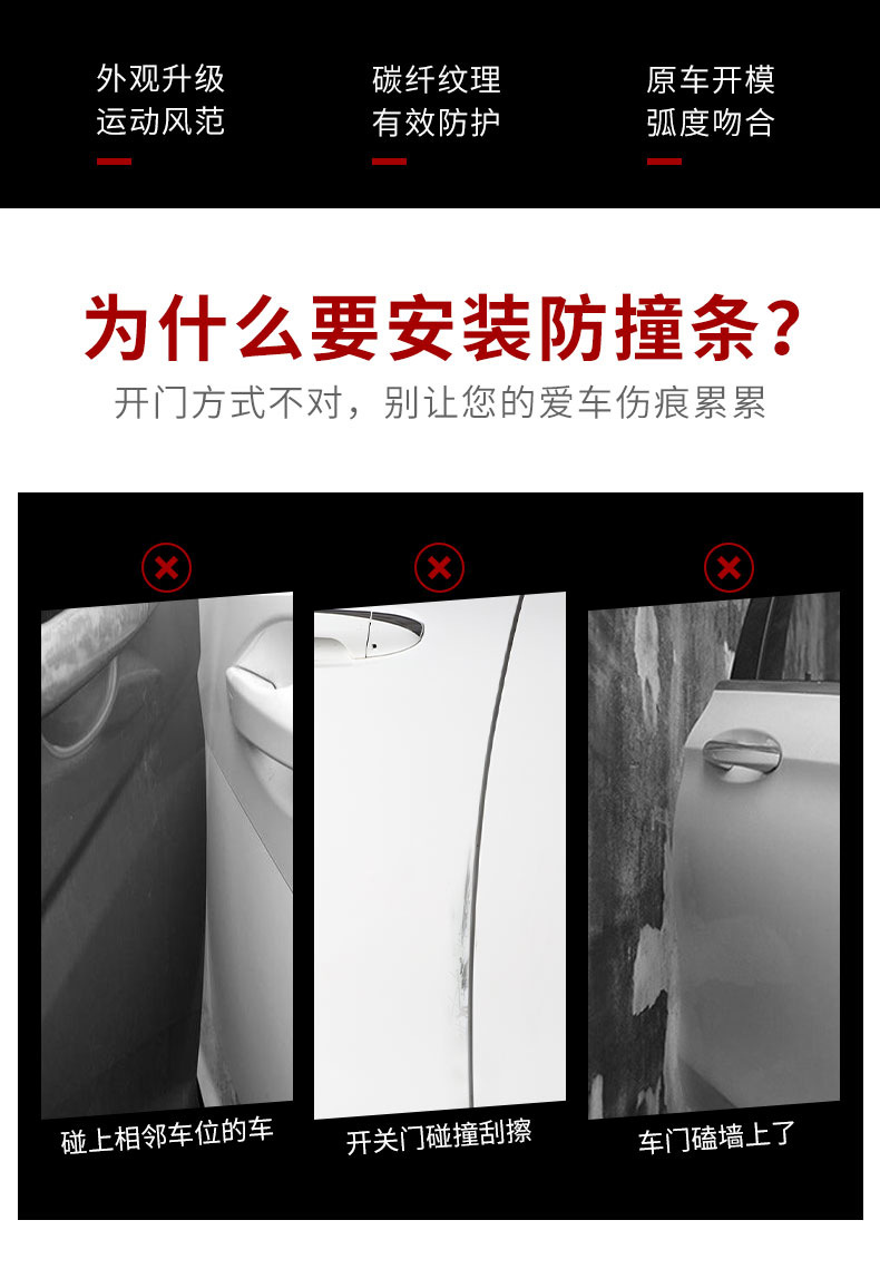 Applicable to BMW door anti-collision strip new 3 series 5 series 1 series 7 series X1X3X4X5 rearview mirror door bowl anti-scratch decorative sticker