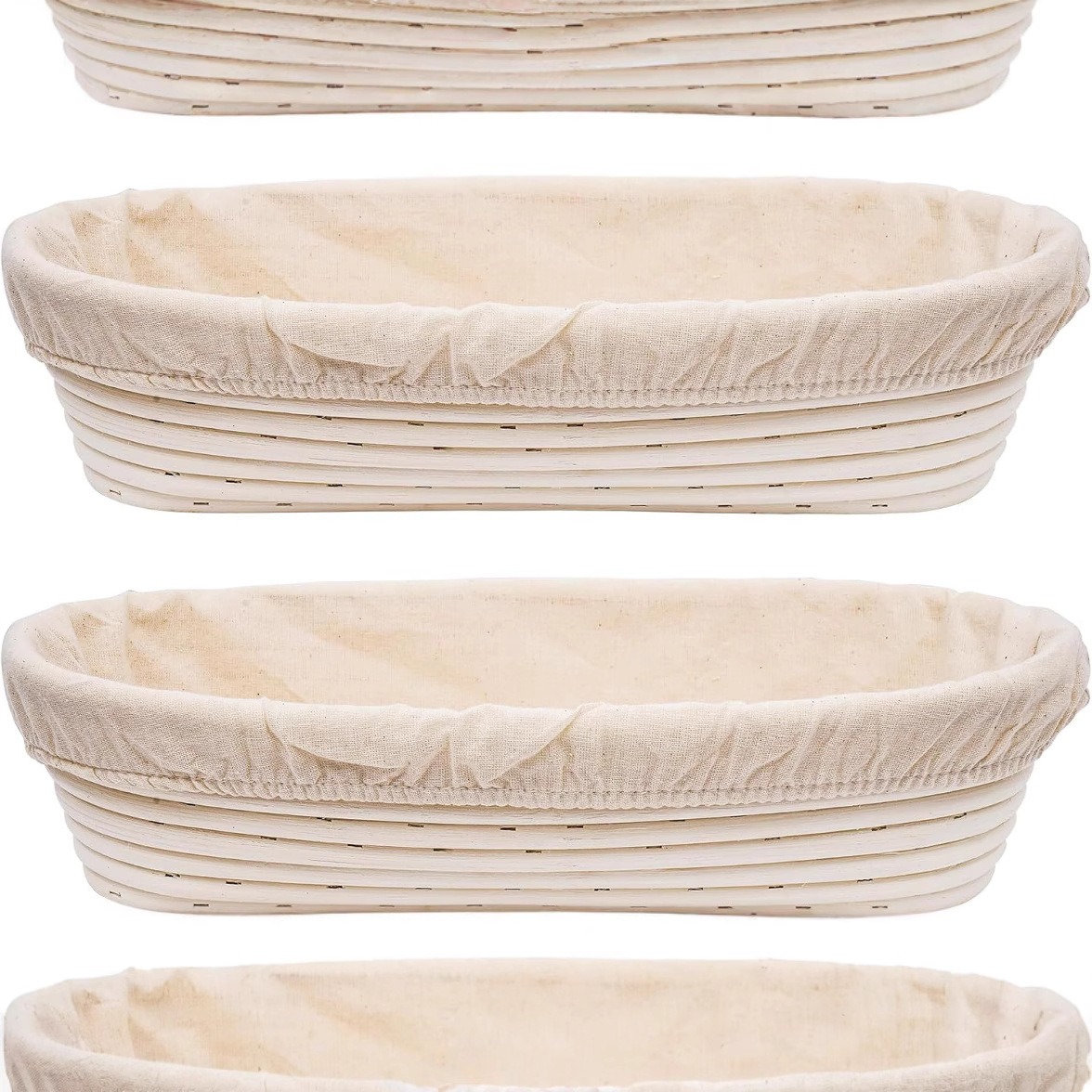 Cross-Border Amazon Indonesia Rattan European-Style Fermented Rattan Basket Vietnamese Rattan Baking Utensils Bread Round Bread E18