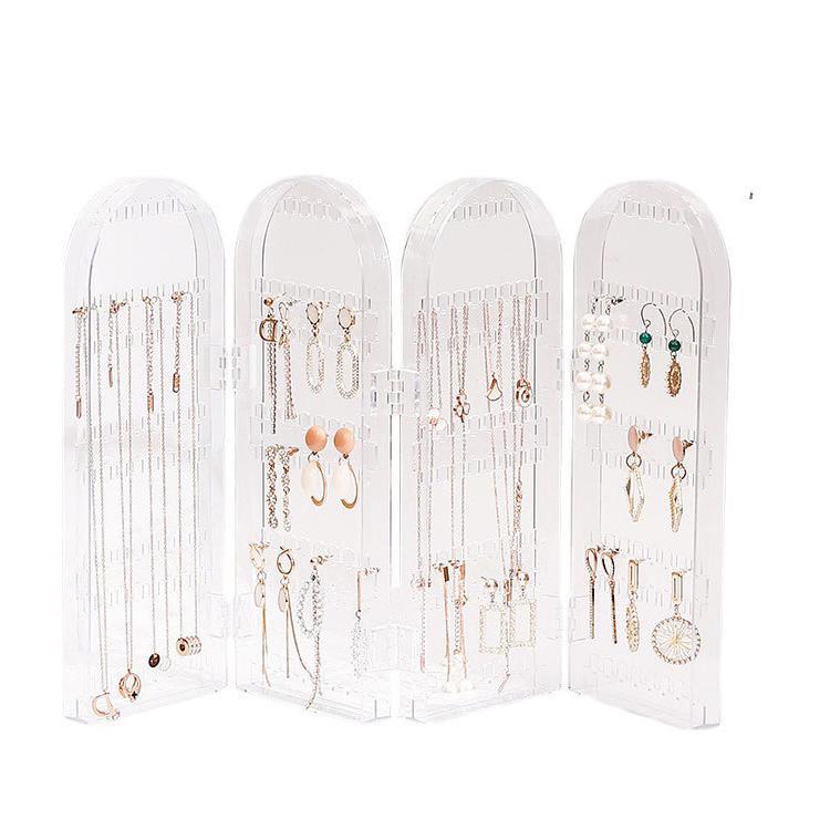 Display rack jewelry live storage rack necklace earring stud holder rotating accessory earring display rack stand