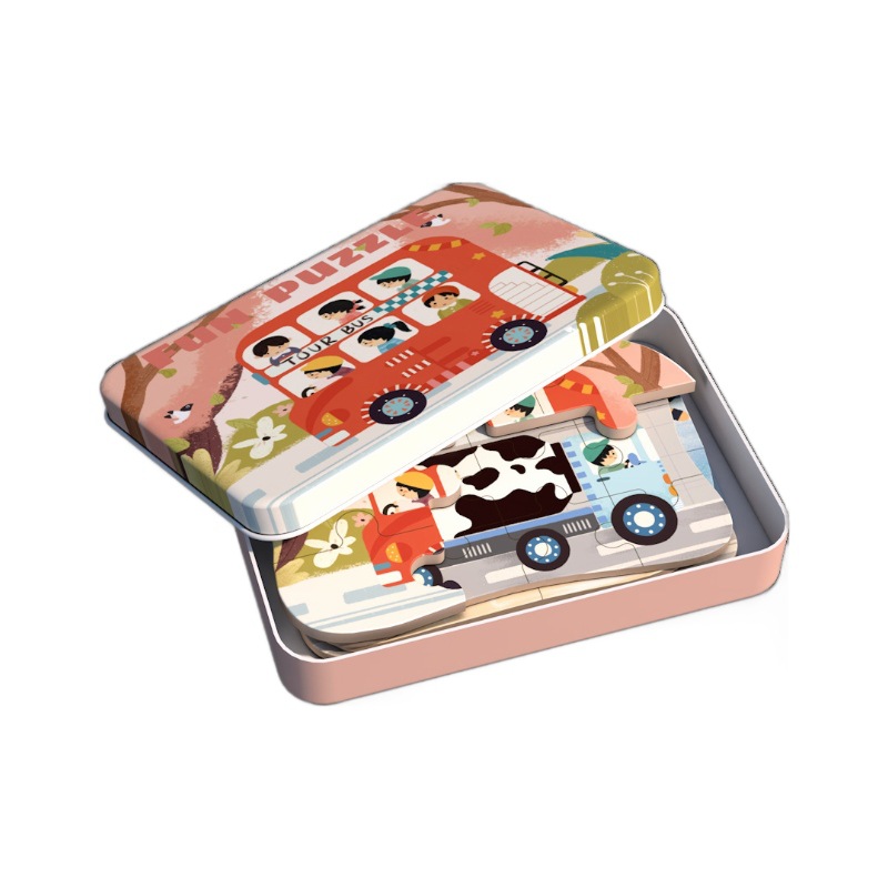 CPC CE bebé caja de hierro papel cognitivo animal número alfabeto tarjeta de rompecabezas jardín de infantes inteligencia del bebé educación temprana