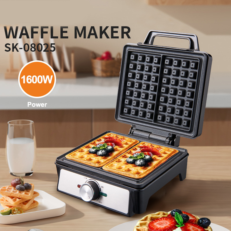 Cross-border European regulations household waffle machine breakfast bread machine sandwich machine adjustable temperature control electric cake pan