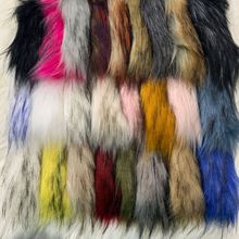 8CM仿真貉子毛 仿皮草 提苖狐狸毛 双色拔尖貉子毛 毛领毛条面料