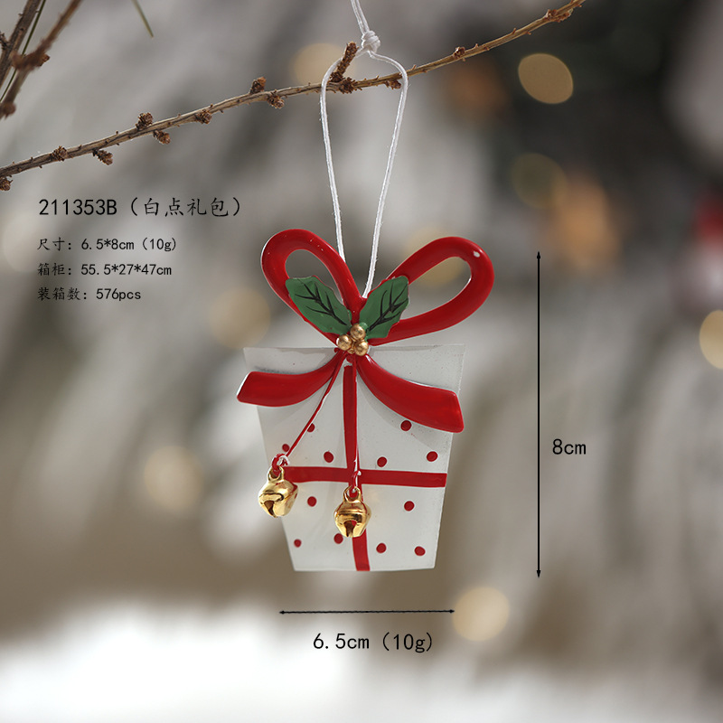 2022 nuevos productos decoraciones navideñas colgantes de hierro forjado bolsas de regalo campana decoración accesorios colgantes de árbol de Navidad