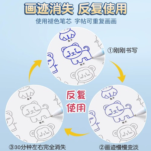 Children's Groove Faded Pen Simple Drawing Introduction Picture Book Control Pen Children's Hand Painting Book Beginner Enlightenment 3-8 Years Old