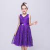 Evening dress, girl's skirt, lace suit, European style, children's clothing