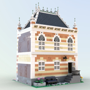 Moc-89901 Modular Town Piano Society Building (with Interior Decoration) 3530 Particle Number