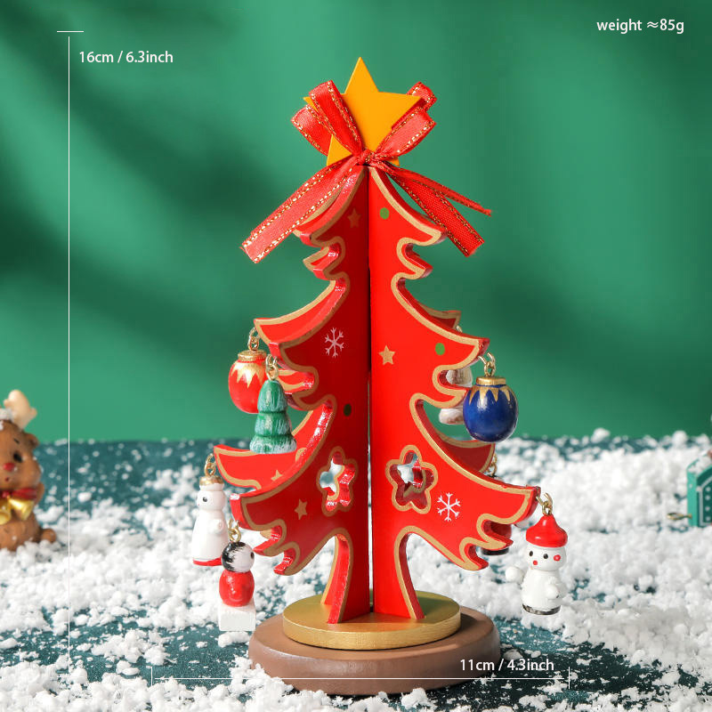 Escritorio árbol de Navidad de madera hogar mini árbol de Navidad decoración regalo pequeño decoración de Navidad nuevo transfronterizo