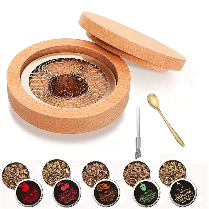 Cocktail Smoker Kit 木屑香料吸烟器调酒器烟熏教父威士忌鸡尾酒