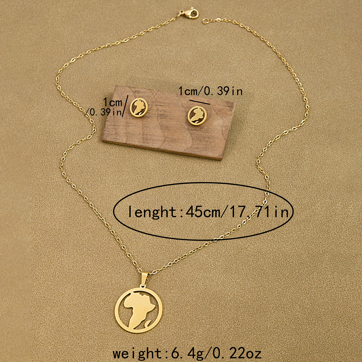 Stainless steel earrings, necklace set, geometric cross, palm, eye, rose pendant jewelry_voghion.com