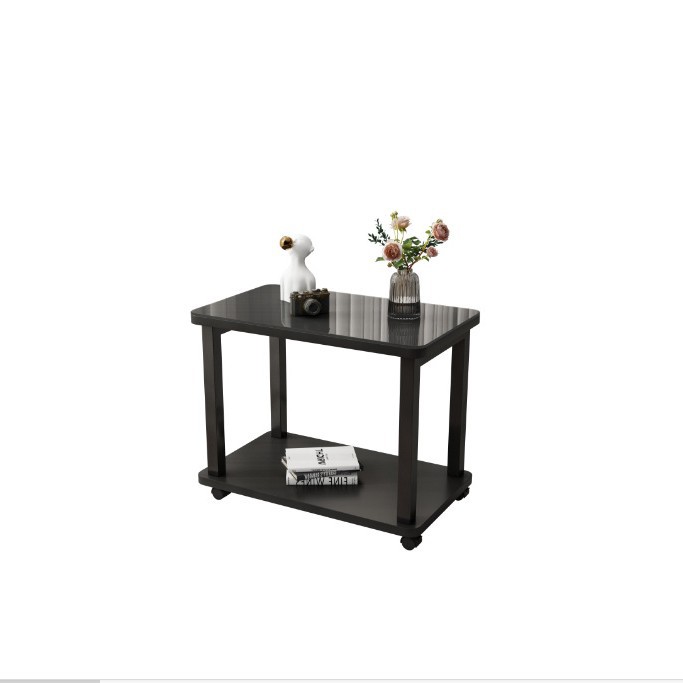 Sofá móvil en el medio de la mesa de té de vidrio de lujo de oficina especial para la sala de recepción 2025 nueva mesa pequeña