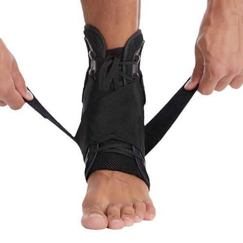 New pressurized sports ankle brace fixed support strap anti-sprain rehabilitation lace ankle brace running sports protective gear