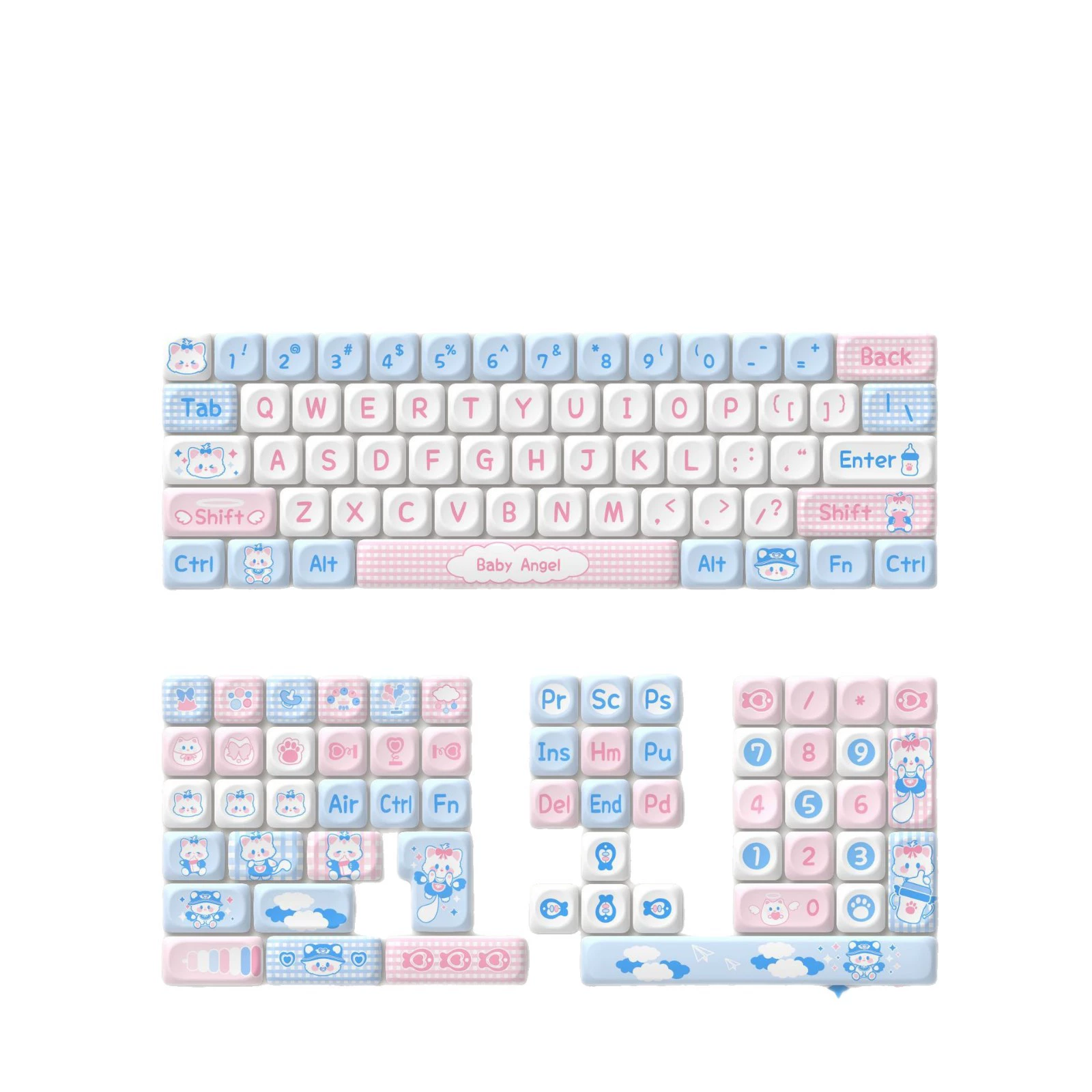 Factory direct sales of thermal sublimation keycaps PBT keycaps Original MOA key thermal transfer mechanical keyboard keycaps 6468104