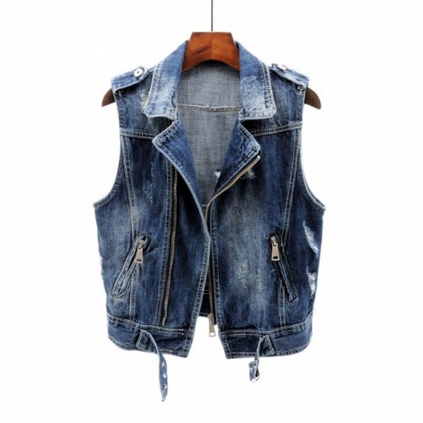 Denim autumn vest