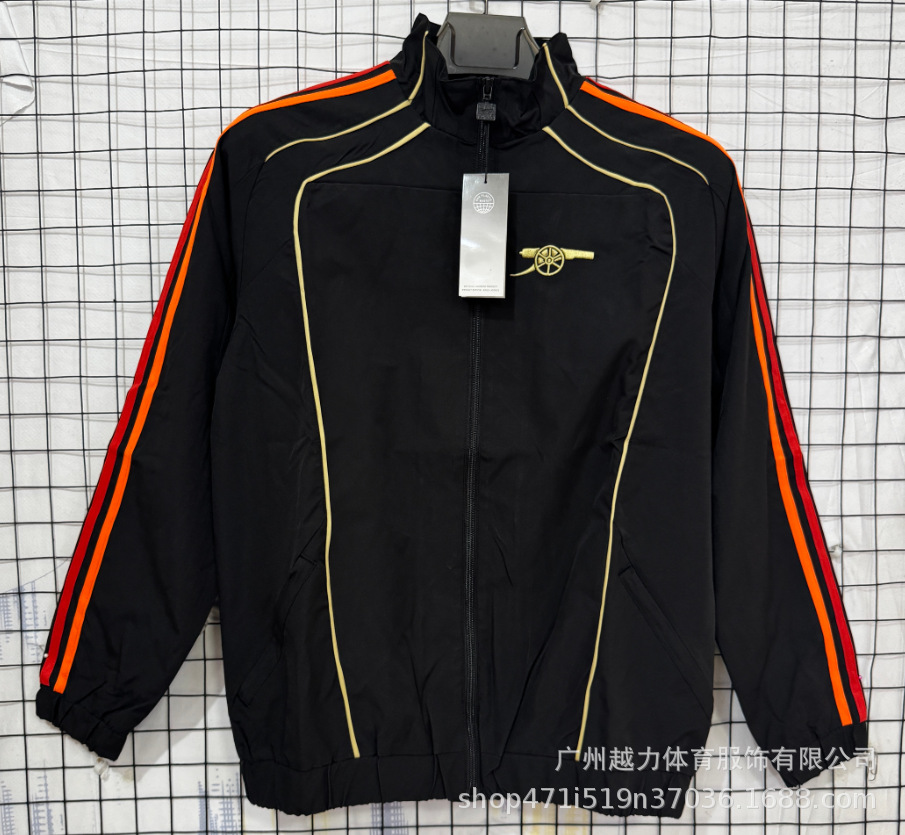 Chaqueta Bordada retro de manga larga y gruesa Manchester United Barcelona Inglaterra Brasil Real Madrid Liverpool image 26