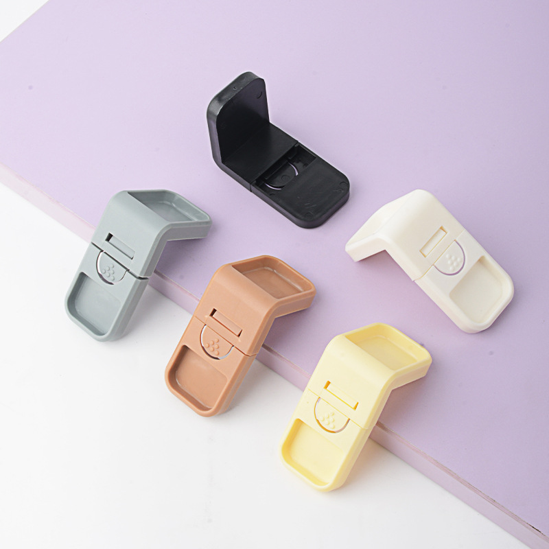 Cerradura del cajón del bebé cerradura del cajón en ángulo recto cuidado niños cerradura protectora esquina multifuncional anti-clip cerradura protectora del cajón