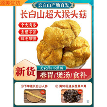 东北长白山特产级特大猴头菇养胃菌非野生可打粉煲汤干货500g新货