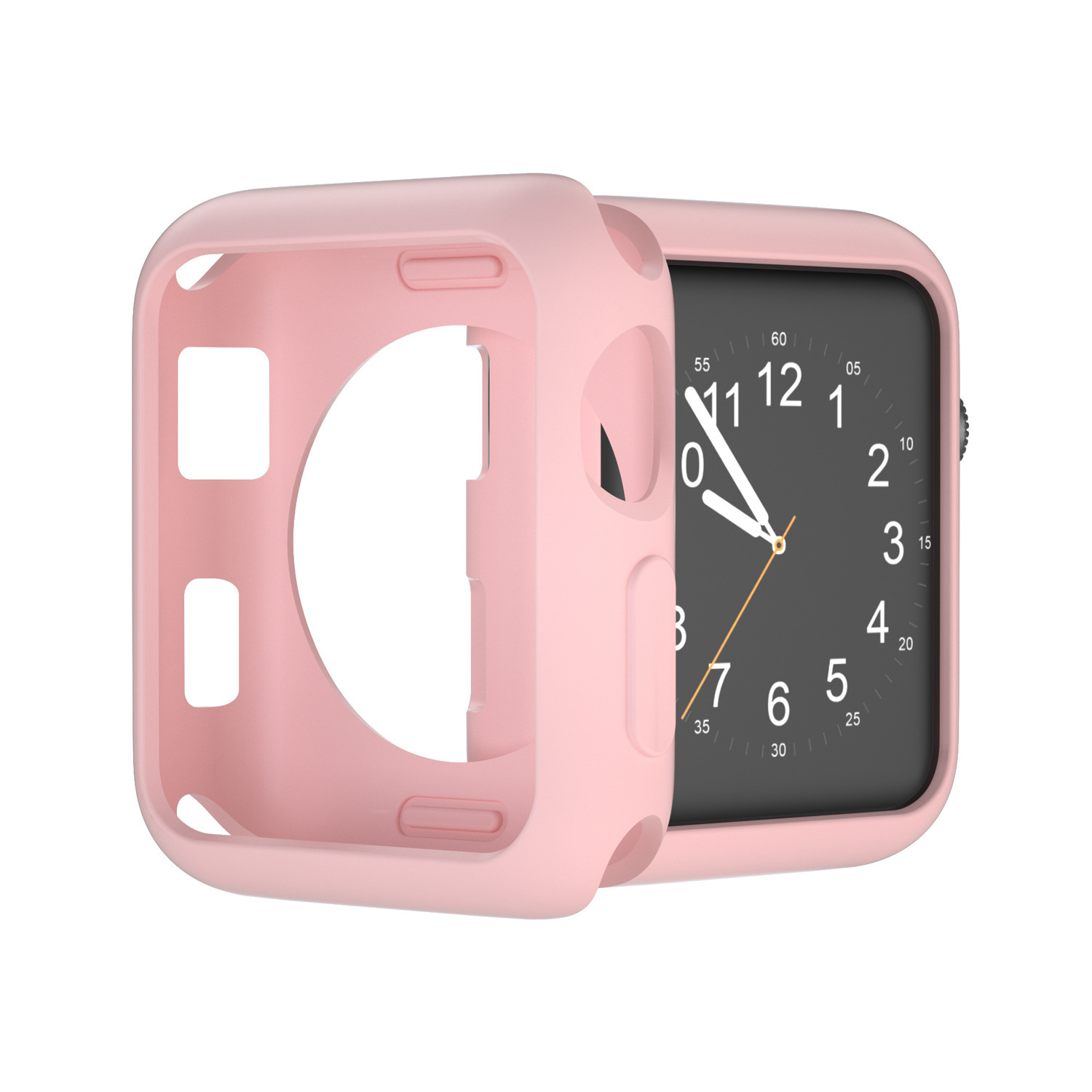 Adecuado para Apple Watch caso applewatch reloj TPU medio paquete cubierta protectora caramelo Shell en stock