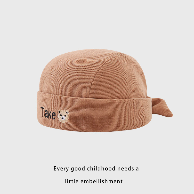 Sombrero de bebé para mujeres Bao otoño invierno pequeño mes de edad Sombrero maestro para bebés varones Sombrero pirata de otoño para niños pequeños fuera de otoño 2024