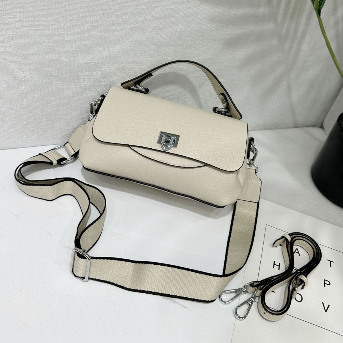 2025 Spring Top Grain Cowhide Leather Women's Handbag Shoulder Crossbody Bag Underarm Bag Genuine Leather Purse