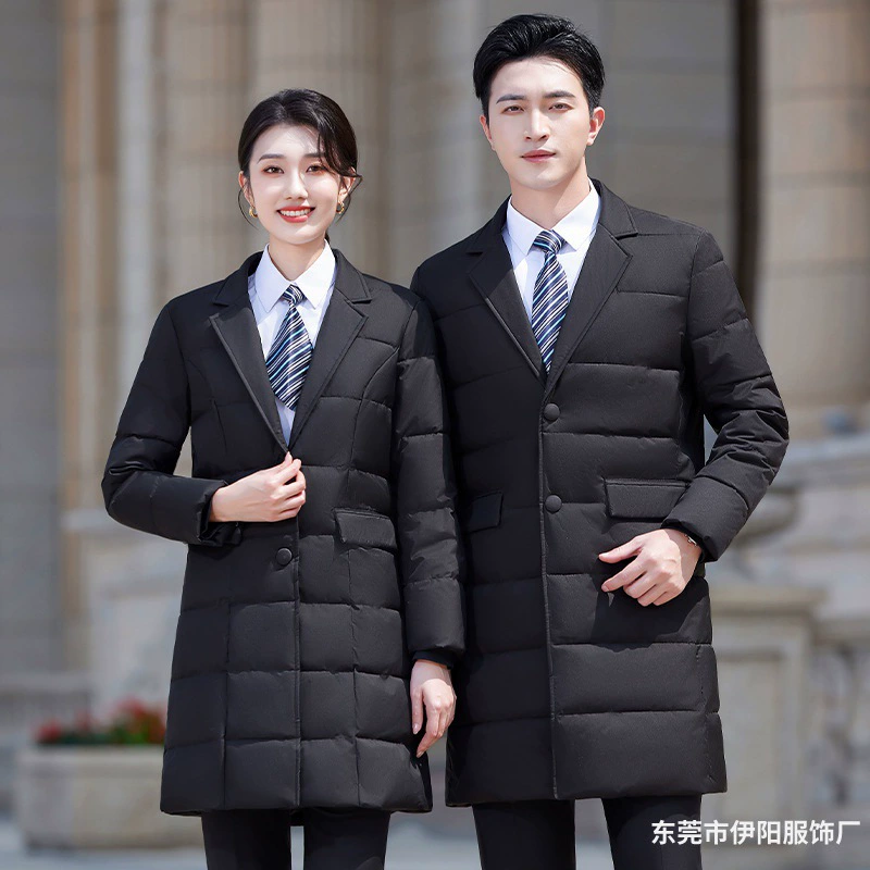 Черная пуховая хлопчатобумажная одежда для мужчин и женщин
