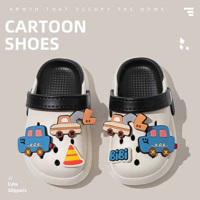 Детские мультяшные милые пляжные женские тапочки, тапочки в стиле Crocs для мальчиков, коллекция 2025 года, новая коллекция, подходят для носки на улице