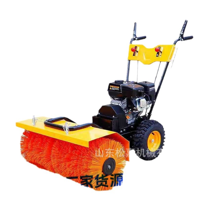 máquina de lanzamiento de nieve autopropulsada propiedad de carretera invernadero municipal remoción de nieve artefacto de lanzamiento de nieve tipo empuje manual pequeño cepillo rodante engranaje completo