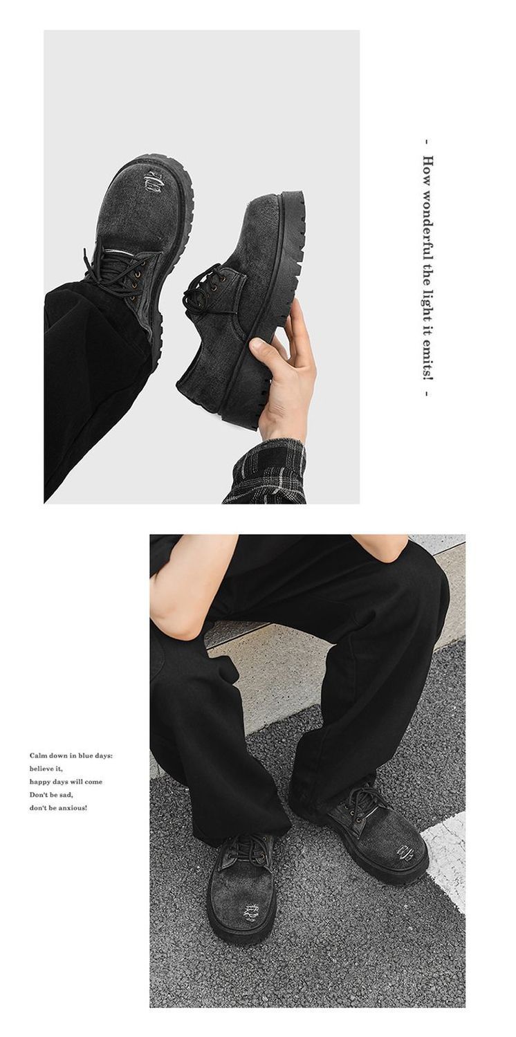 Chaussures de travail tendance et polyvalentes, collection printemps-automne 2025 de ShoeVault : Derby à semelle épaisse antidérapante et résistante à l'usure._voghion.com