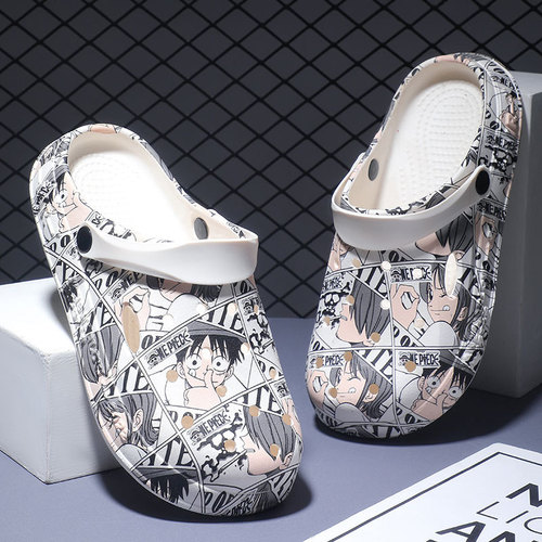 Poop hole shoes for men's summer exterior wear 2025 new thick-sole driving skid-resistant and wear-resistant beach toe sandals
