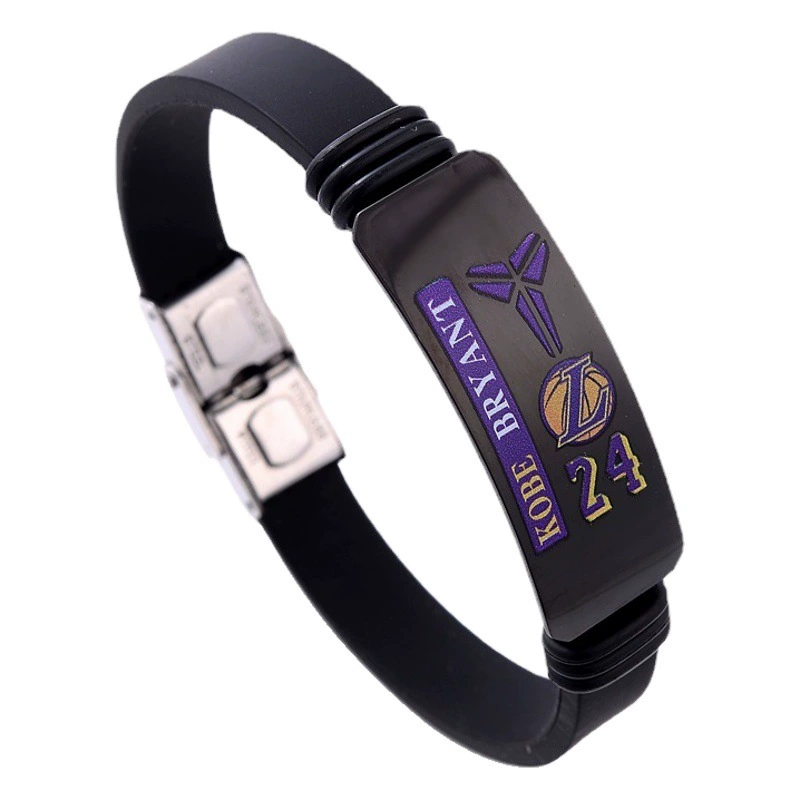 Новые оптовые браслеты для звездных игроков из разных стран: Джеймс, Карри, Ирвинг, Харден, Коби — регулируемые силиконовые баскетбольные браслеты с гравировкой.