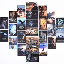 动物箴言海报 Wall Collage Kit  Wall Poster 咖啡厅奶茶店墙贴