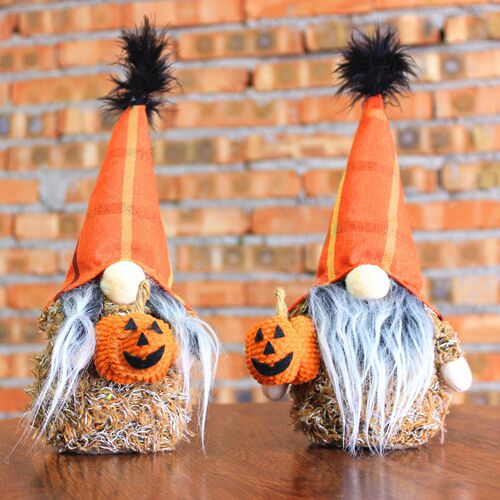 Halloween decoration new style pumpkin gnome faceless doll Halloween goblin figure ornament gift