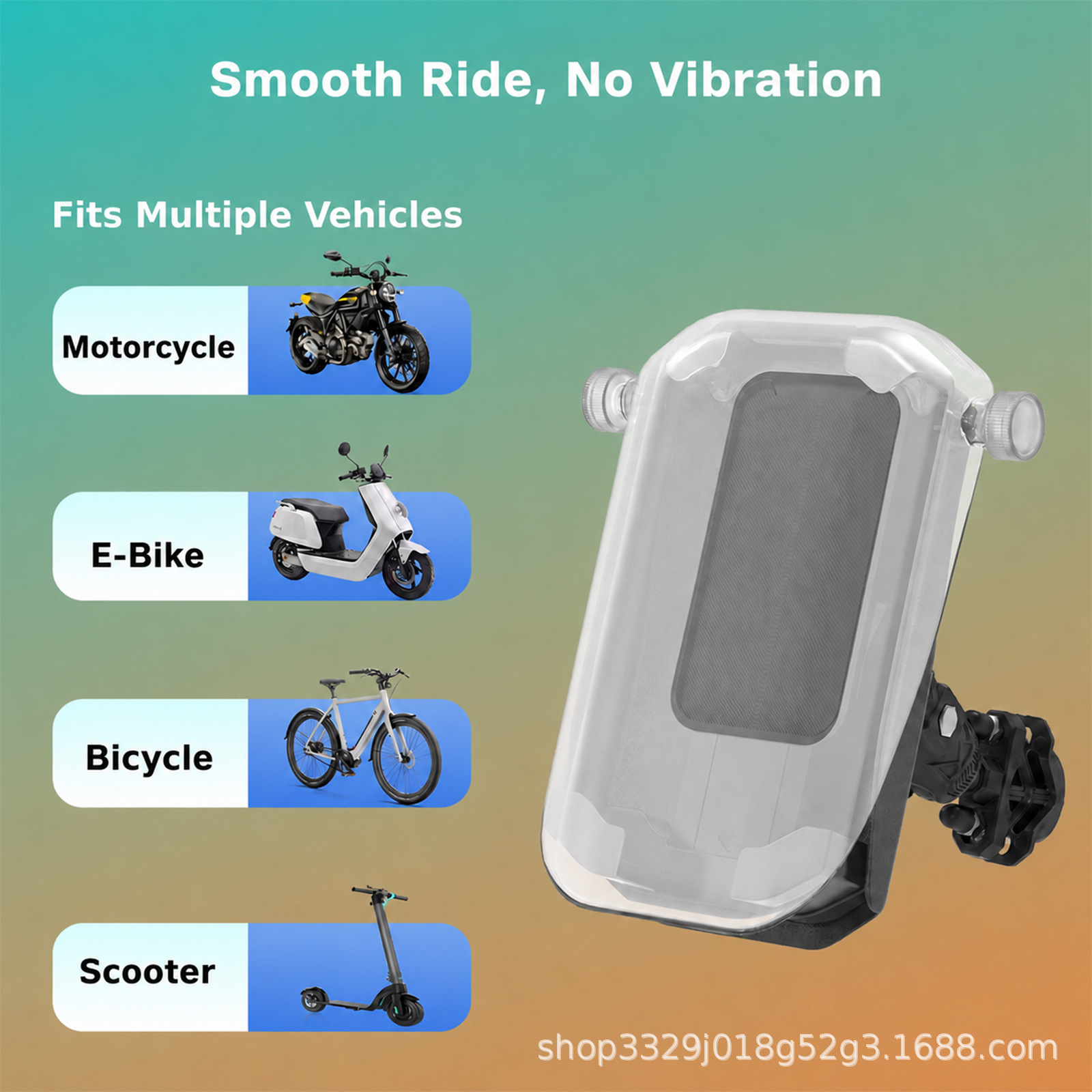 Motorcycle Shockproof Navigation Phone Holder Cross-Border Delivery Riding Outdoor Electric Vehicle Rainproof Phone Support Stand