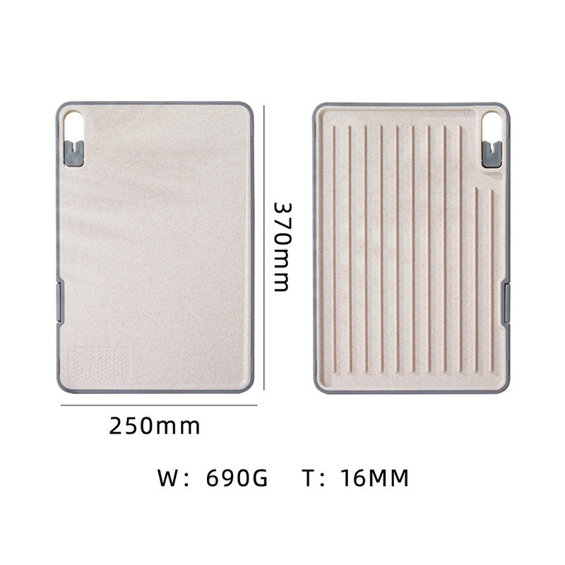 Placa de verduras multipropósito con cuchillo de afilado Placa de verduras de plástico de doble cara Placa de corte de cocina con molino Placa de corte de verduras doméstica