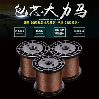 4编8编包尼龙芯钢丝芯大力马鱼线500米1000米防咬防缠主子PE渔线