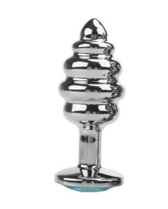 Medium threaded anal plug silver