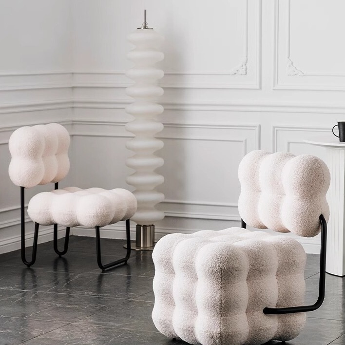 Nordic Cloud Sofa Chair for Home Living Room Designer Soft-Packed Leisure Chair Internet Celebrity Light Luxury Home Backrest Chair Wholesale Nordic Cloud Sofa Chair for Home Living Room Designer Soft-Packed Leisure Chair Internet Celebrity Light Luxury Home Backrest Chair Wholesale