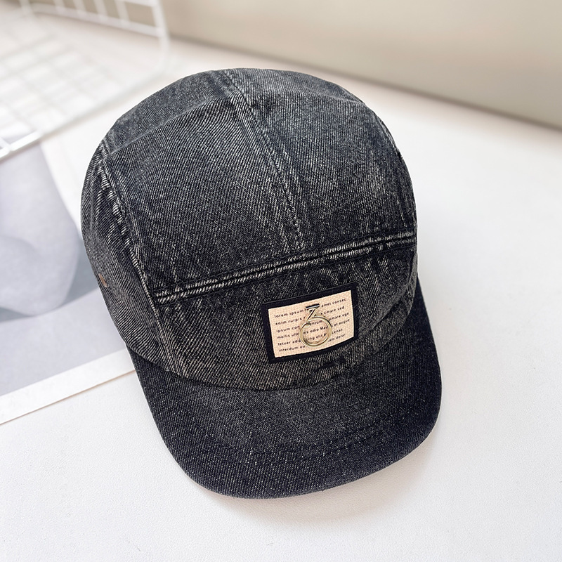 Gorra de béisbol de mezclilla lavada retro para niños, sombrero de hip-hop de ala corta de todo fósforo japonés, diseño de nicho, gorra de visera para hombres