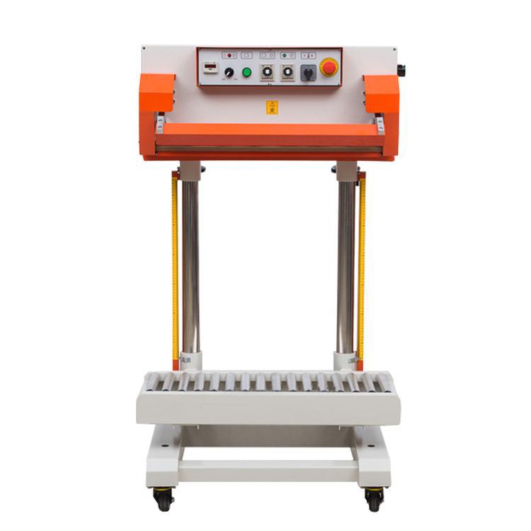 Máquina de sellado en caliente Pulso vertical con control de temperatura Bolsa de papel de aluminio Máquina de sellado en caliente neumática Calefacción de doble cara