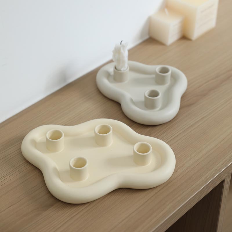 Nordic minimalista romántico cena a la luz de velas de cerámica estante de panela de incienso creativo estante de decoración decoración