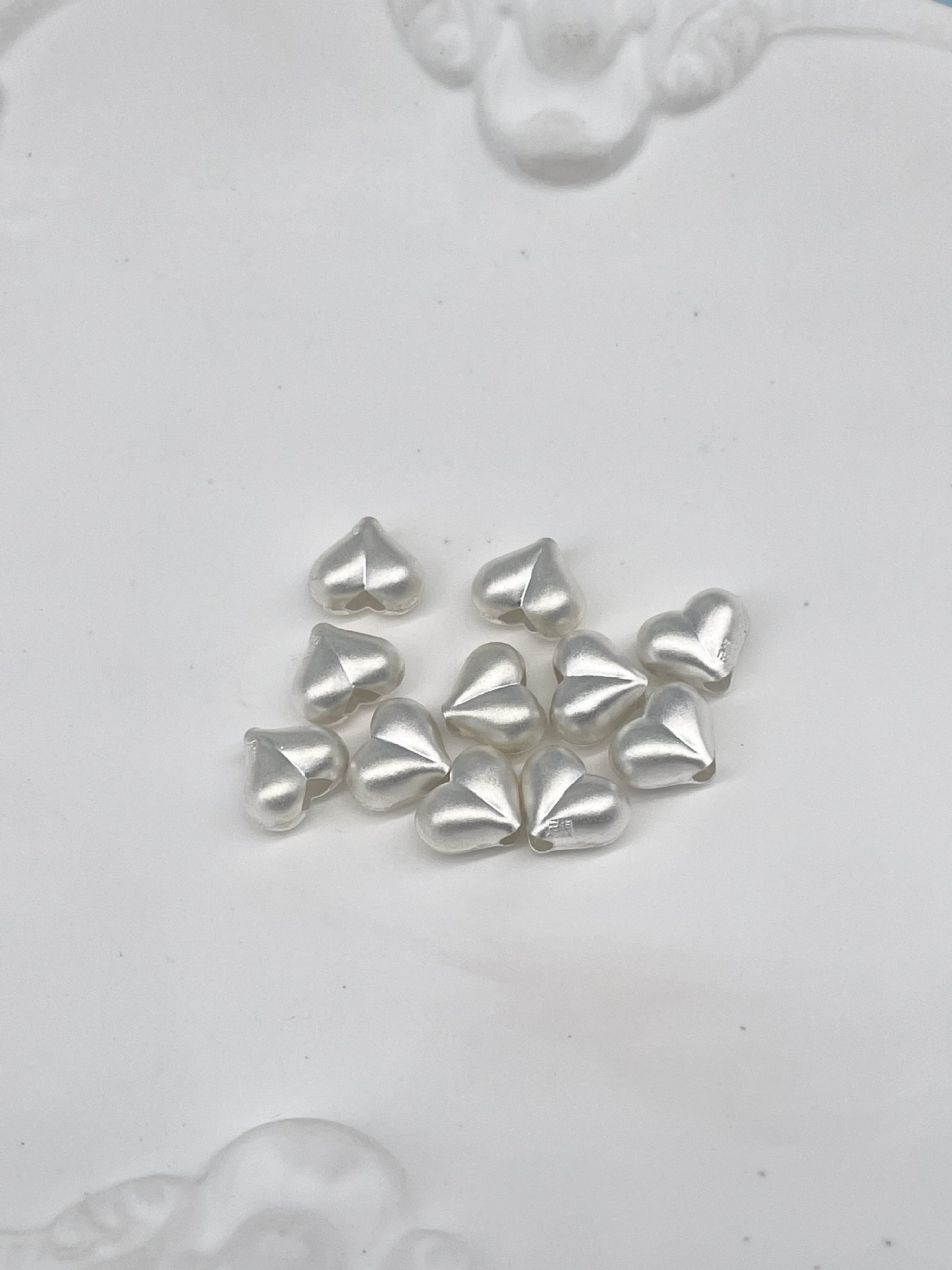 999 pure silver accessories, heart-shaped spacer beads for bracelets and necklaces, heart-shaped and oval accessories, beads for braided cords, DIY silver accessories