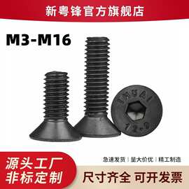 现货10.9级合金钢高强度平头内六角螺丝平杯沉头螺钉M2-M16螺栓