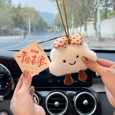 Car aromatherapy pendant car: Car hanging - peace-and-joy-polka-dot-knot-cloud-pendant-free-aromatherapy-tablets