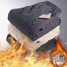 冬季羊羔绒卫裤清仓捡漏男士外穿棉裤加绒加厚户外防风大码保暖裤