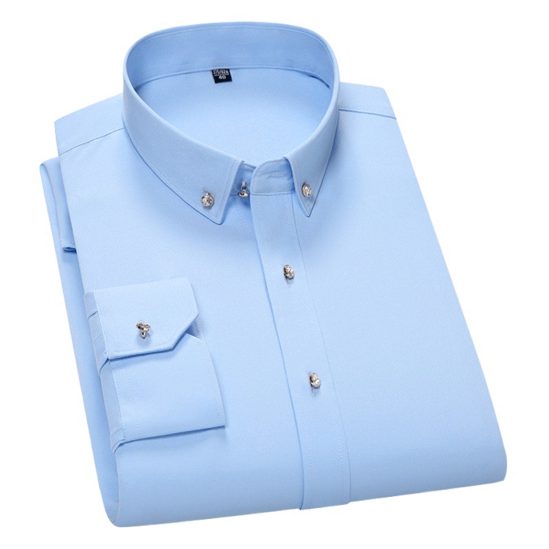 Camisas de novio y padrinos de boda para hombre, estilo coreano, con botones de diamante, manga larga, corte ajustado, colores brillantes, ropa para hombre, camisas para bar y discoteca.