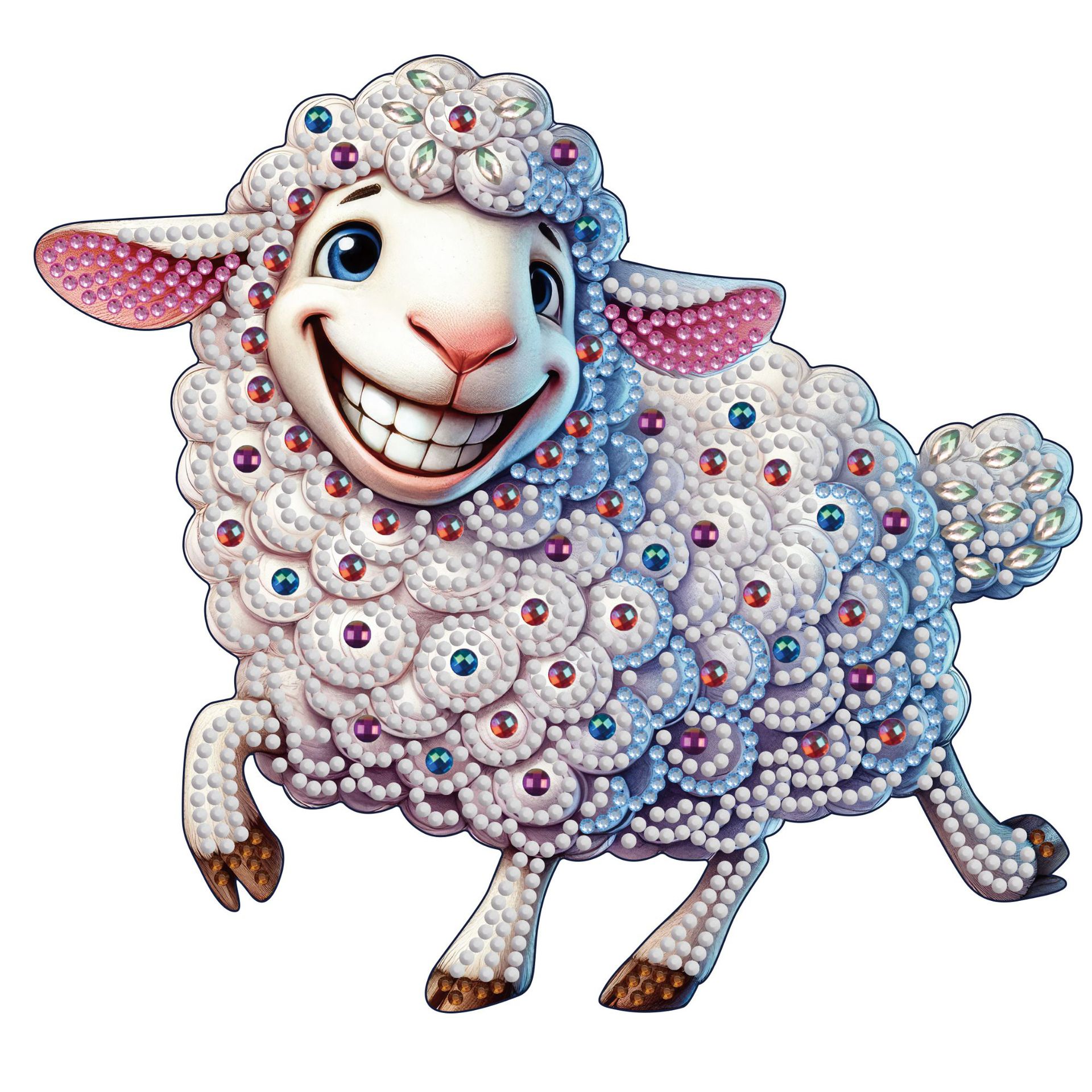 Diamante de bricolaje hecho a mano transfronterizo dibujo punto diamante 5D placa de yeso tridimensional adorno de juguete dinosaurio dibujos animados pintura infantil