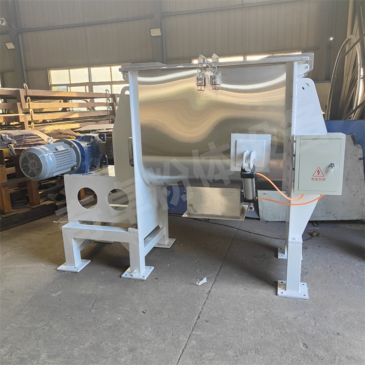 奇卓卧式不锈钢家畜饲料混料机 各类鱼饲料螺带混料机 搅拌均匀